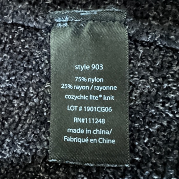 Barefoot Dreams Gray CozyChic Light Island Wrap Cardigan Sweater Sz S/M - Picture 7 of 12